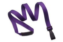  Purple 3/8" (10 mm) Lanyard with Breakaway And "No-Twist" Wide Plastic Hook 2137-2061