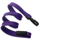  Purple 3/8" (10 mm) Breakaway Lanyard with Narrow Plastic Hook 2137-4095
