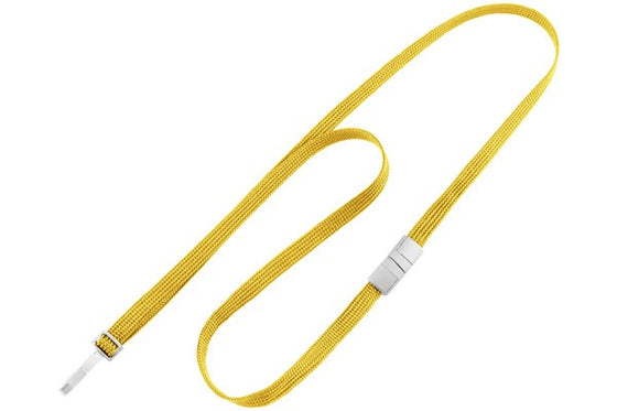 2137-4742 Yellow 3/8" (10 mm) Breakaway Lanyard with Wide Plastic Hook
