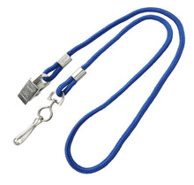  2140-5902 Royal Blue Open Ended Lanyard with Swivel Hook & Bulldog Clip