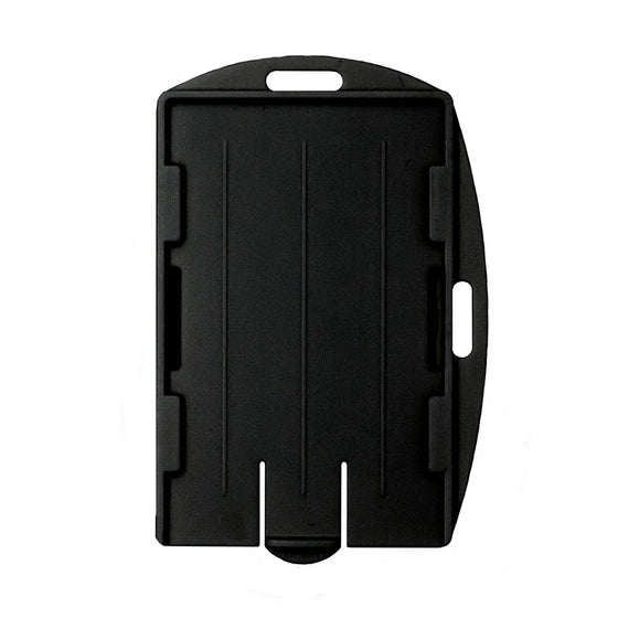 Black NextLife™ Fully-Compostable Rigid Vertical/Horizontal Multi-Card Badge Holder