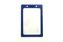  407-N-BLU Vinyl Vertical Badge Holder with Royal Blue Color Frame, 2.25" x 3.44"