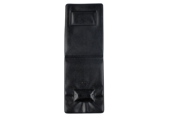 Black Vinyl Vertical 2-Pocket Magnetic Badge Holder