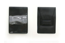  Black Vinyl Vertical 1-Pocket Magnetic Badge Holder