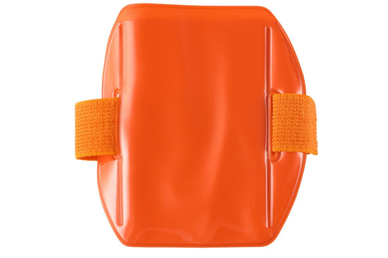 504-ARNO Fluorescent Orange Vertical Arm Band Badge Holder, 2.38" x 3.38"
