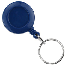  525-ISR-RBLU Royal Blue Round Badge Reel With Key Ring And Slide Clip