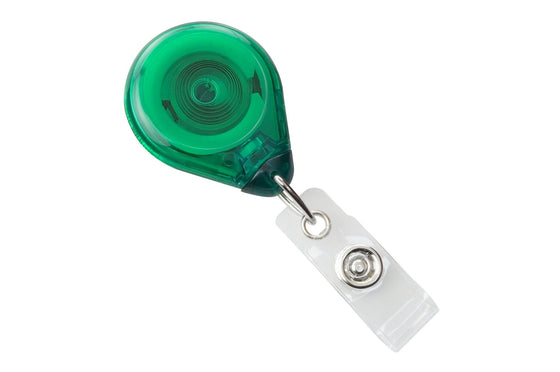 605-TR-GRN Translucent Green Premium Badge Reel With Strap And Slide Clip