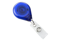  605-TR-RBLU Translucent Royal Blue Premium Badge Reel With Strap And Slide Clip