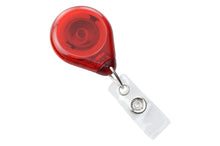  605-TR-RED Translucent Red Premium Badge Reel With Strap And Slide Clip