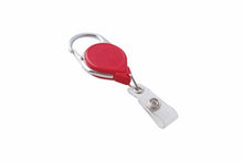  Red Carabiner Badge Reel With Strap