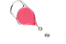  Pink Carabiner Badge Reel w/ Strap 704-CB-PNK