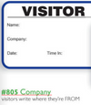 805  Stock Visitor Pass Registry Book Style