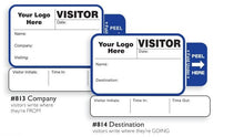  813/814 Custom Visitor Pass Registry Book Style