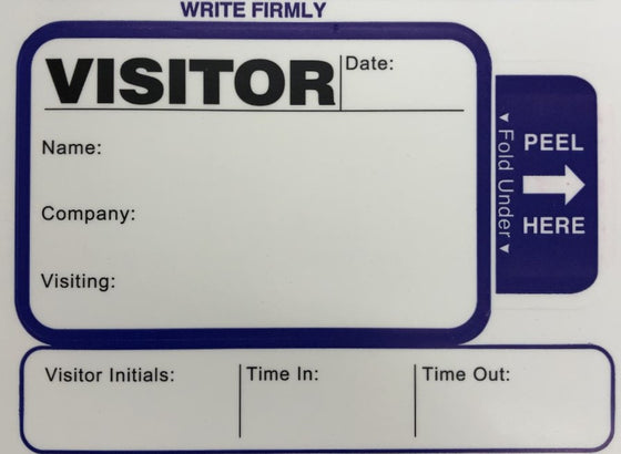 One Day Visitor Pass Registry Book- Style 815