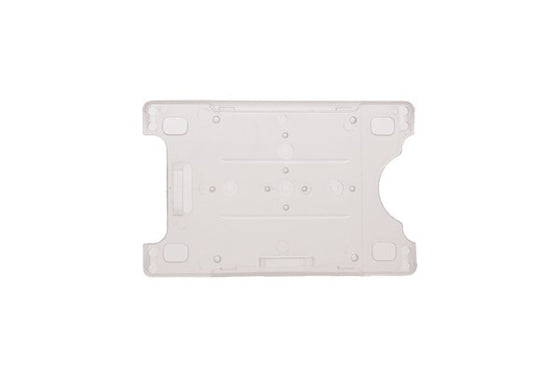 816-N-CLR Rigid Plastic Vertical/Horizontal Card Holder with Slot and Chain Holes, 2.13" x 3.38"