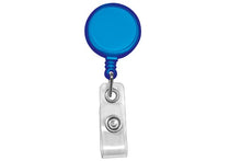  905-I-RBLU Royal Blue Round Max Label Reel With Strap And Slide Clip