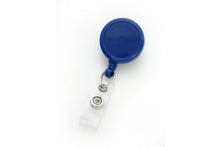  909-I-RBLU Royal Blue Round Max Label Reel With Strap Swivel Clip