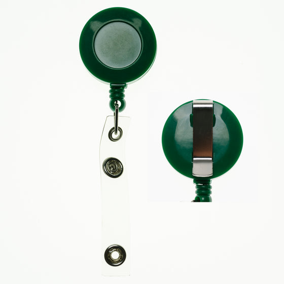 RBR-ECC - Green Retractable Badge Reels with Strap Clip and Belt