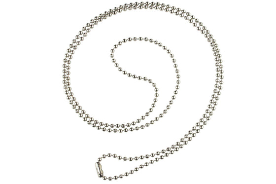 Nickel-Plated Steel Beaded Neck Chain, Length 30" (762mm) 2125-1500