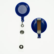  RBR-ECC-Royal Blue Retractable Badge Reels with Strap Clip and Belt clip
