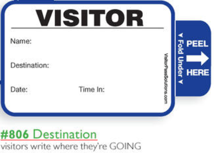 805  Stock Visitor Pass Registry Book Style