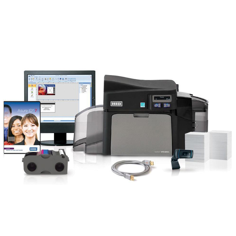  Fargo DTC4250e Double-Sided ID Card Printer System