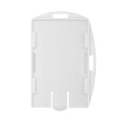 White NextLife™ Fully-Compostable Rigid Vertical/Horizontal Multi-Card Badge Holder